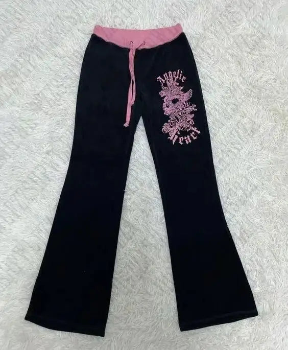 Y2K cosy angelic heart pants