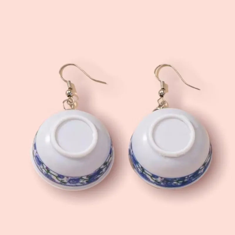 Ramen bowl earrings