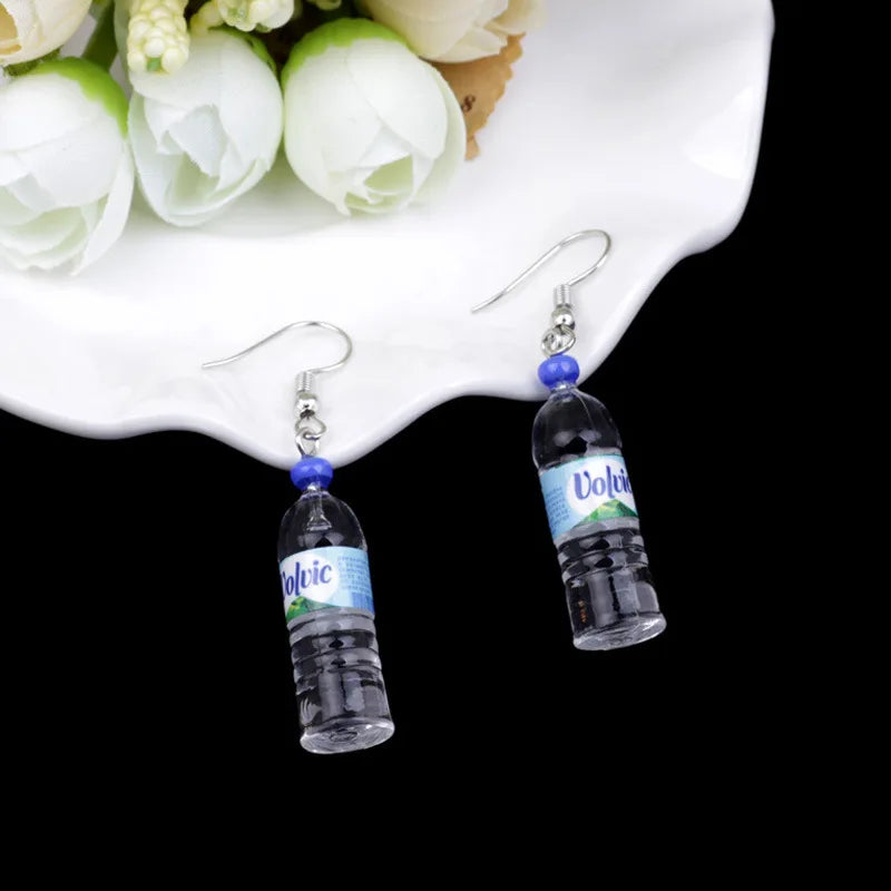 Water bottle earrings
